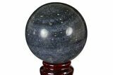 Polished Dumortierite Sphere - Madagascar #157683-1